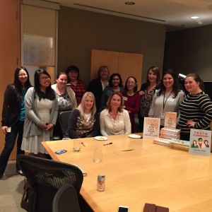 The Susa/ins with the book bloggers at Random House HQ
